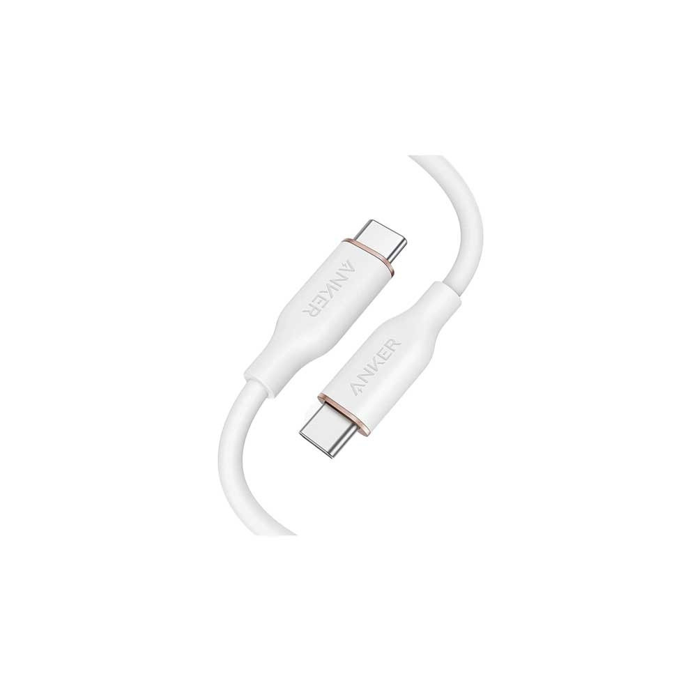 كيبل أنكر باور لاين فلو تايب سي الى تايب سي 0.9 م - ابيض