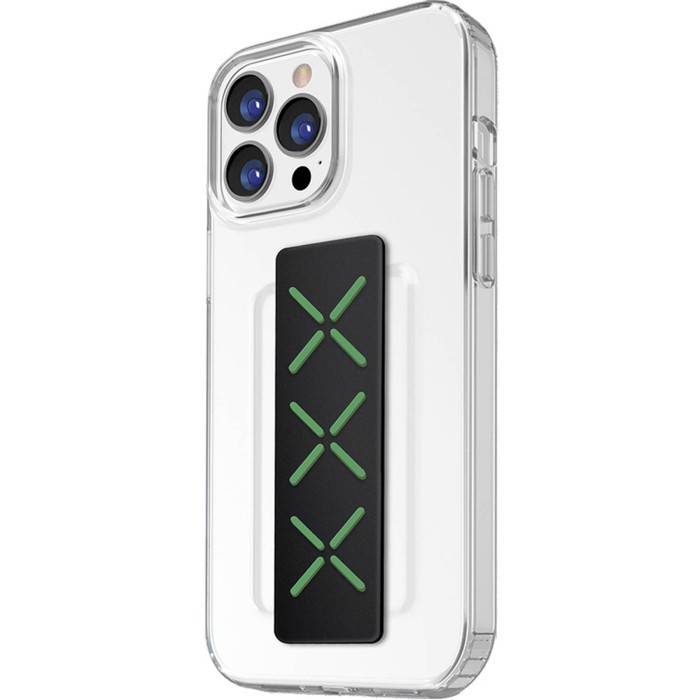 كفر حمايه لوبي فيفا مدريد مع مسكة أيفون 13 برو - شفاف/مسكه أسود وأخضر